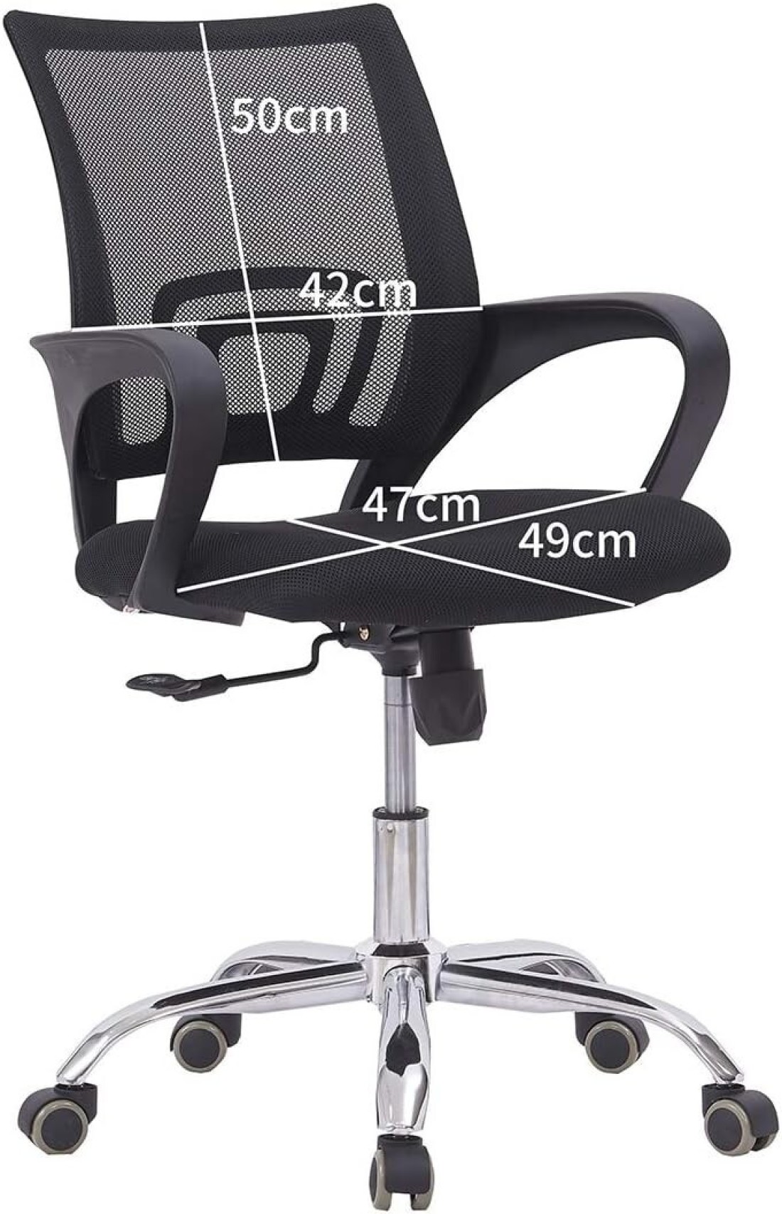 Sulsha Furniture Premium Office Chair Ergonomic Designed Desk Chair Super Comfortable Mid Back Adjustable Wide Seat Mesh Chair Black