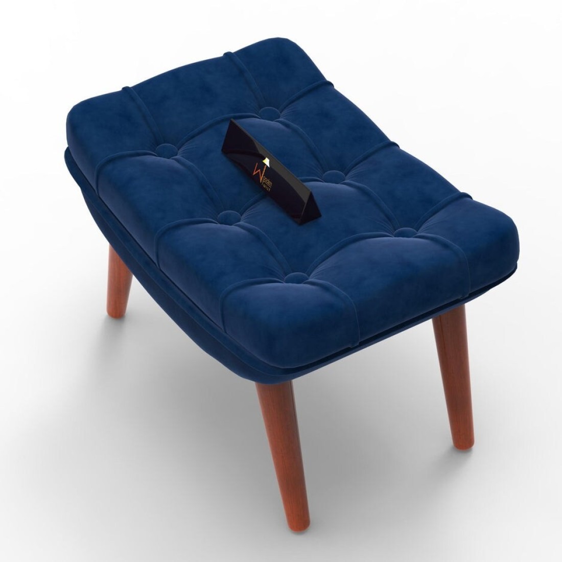 Stool for Living Room Soft Fabric Comfortable Cushion Ottoman Footrest