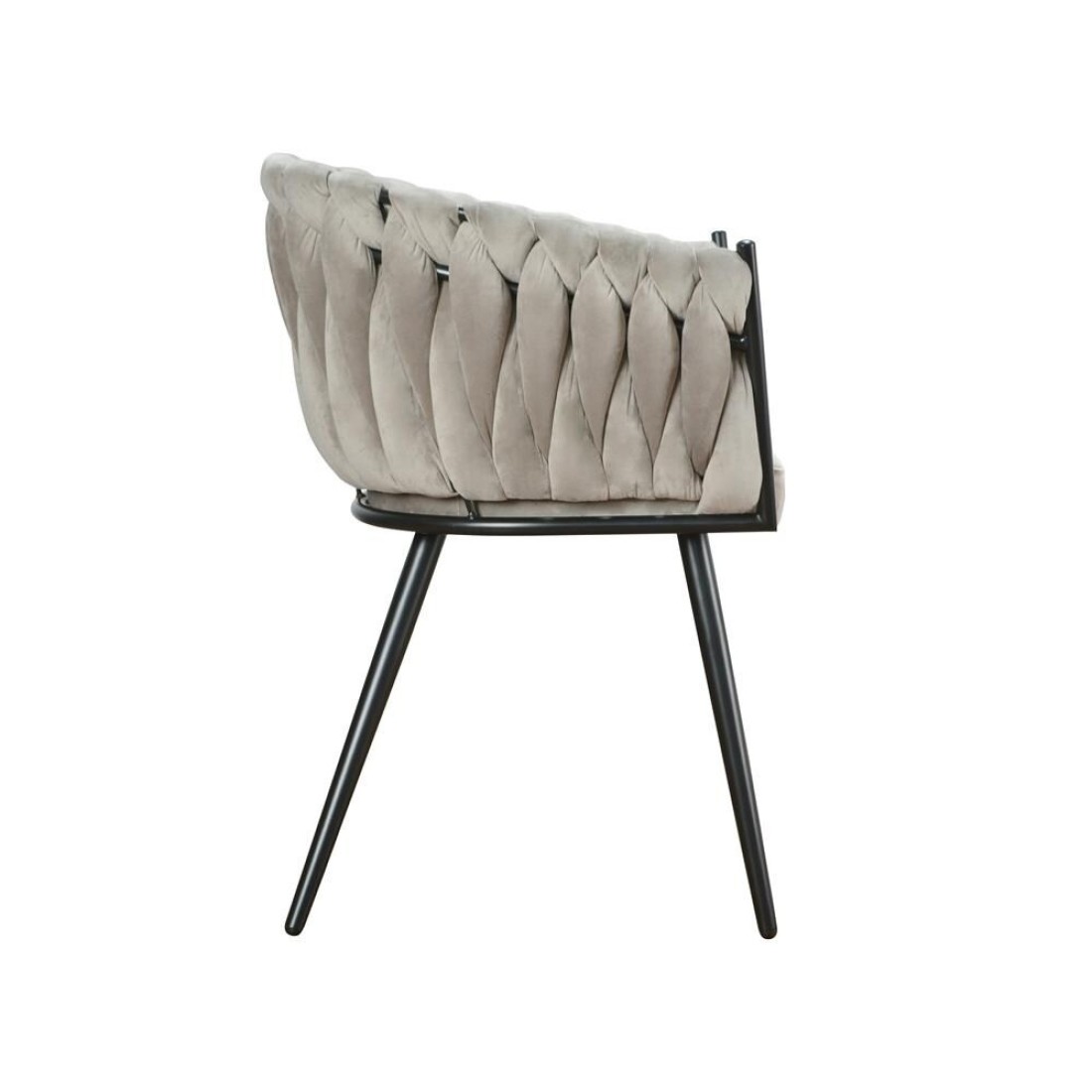 Jeffcoco Furniture Outdoor garden Bistro sofa chair, patio furniture, woven metal frame, sponge seat, Outdoor balcony single Seat chair, Waterproof Brown Beige Chair