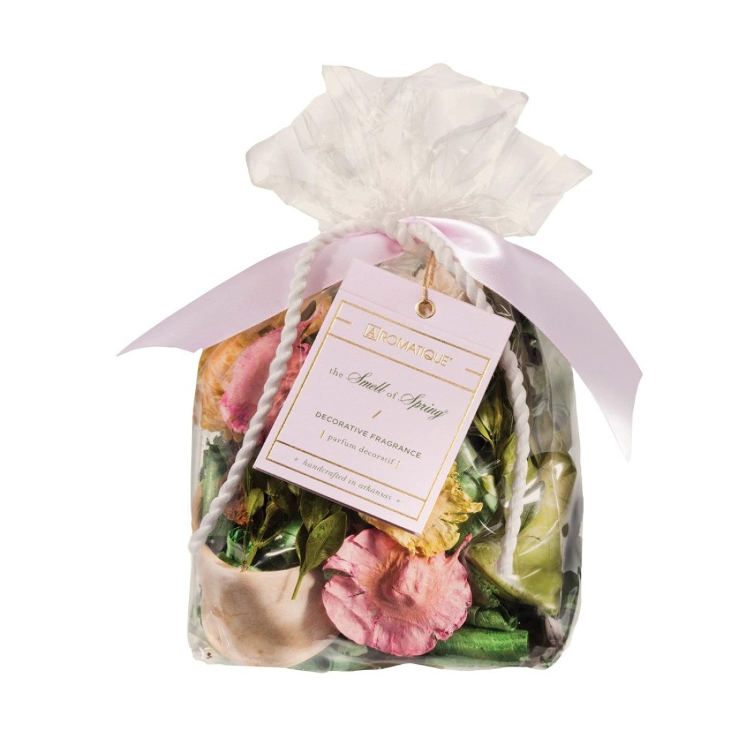 Aromatique Smell of Spring Scented Potpourri Bag 6oz Decorative Centerpiece Home Fragrance Decor Sachet Botanicals Long Lasting Room Air Freshener Deodorizer Catchall Bowl Filler Decoration Gifts