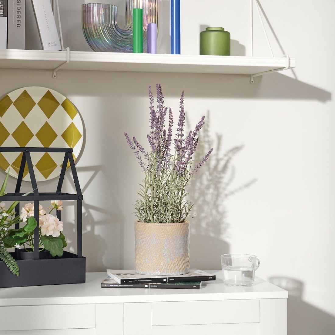 Artificial Potted Plant In/Outdoor/Lavender Lilac 12 Cm