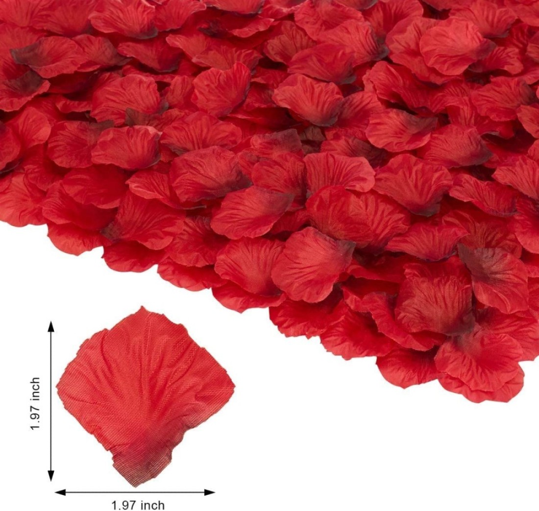 Party Time 1000pcs Artificial Rose Petals Red Rose Petals for Romantic Decorations Special Night, Wedding, Anniversary Valentines Day Decorations