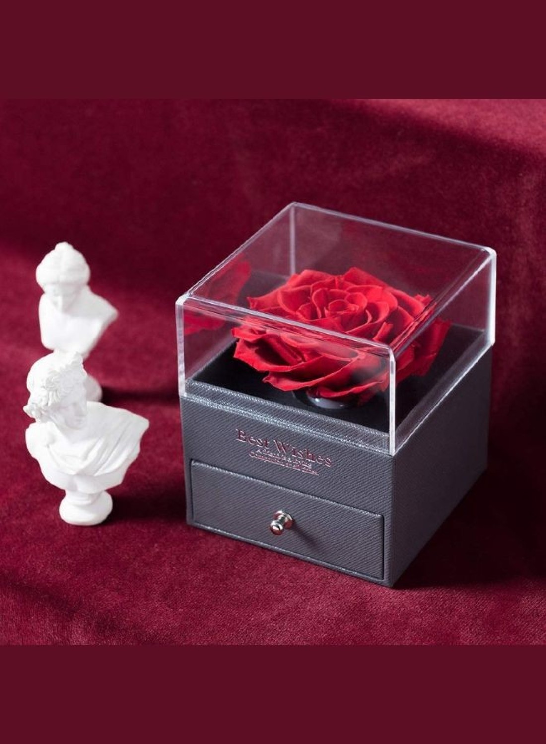 Generic Eternal Rose Gift Box, Handmade Fresh Preserved Rose Gift For Her On Birthday,Christmas,Mother&#39;s Day,Valentine&#39;s Day (Necklace Not Included)