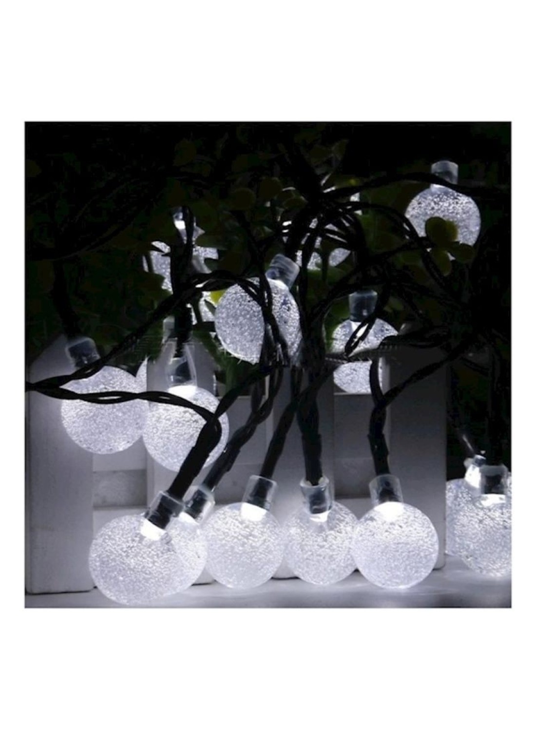 Generic - 20 Leds Crystal Ball Solar Lamp String Lights White