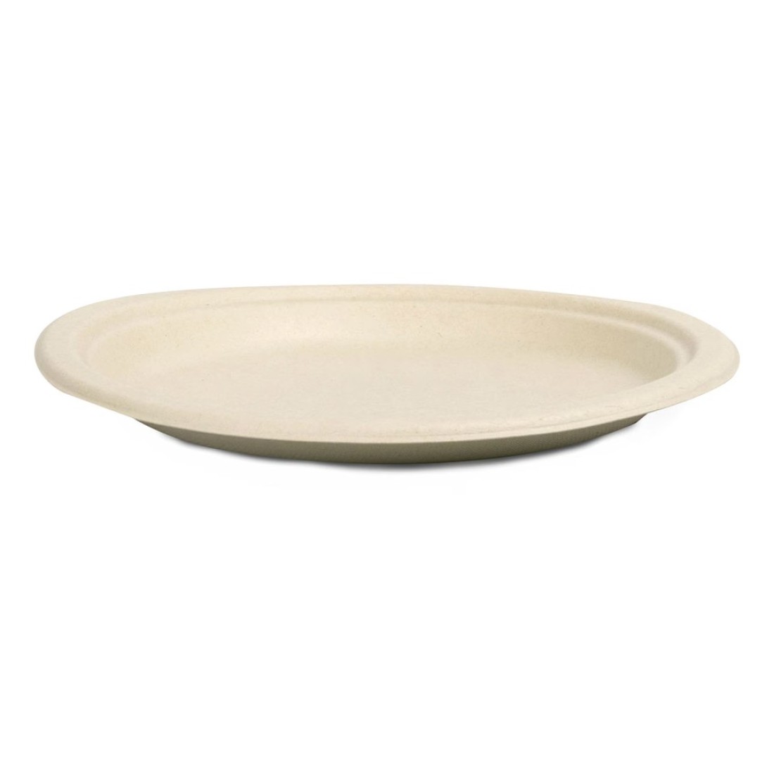Fun Green Track Sukkar Pulp Round Plates White 7inch 10 PCS