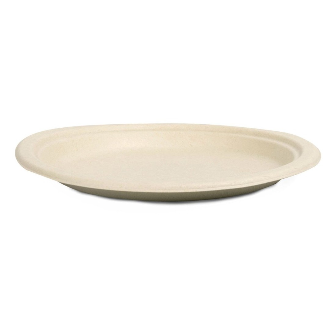 Fun Green Track Sukkar Pulp Round Plates White 9inch 10 PCS
