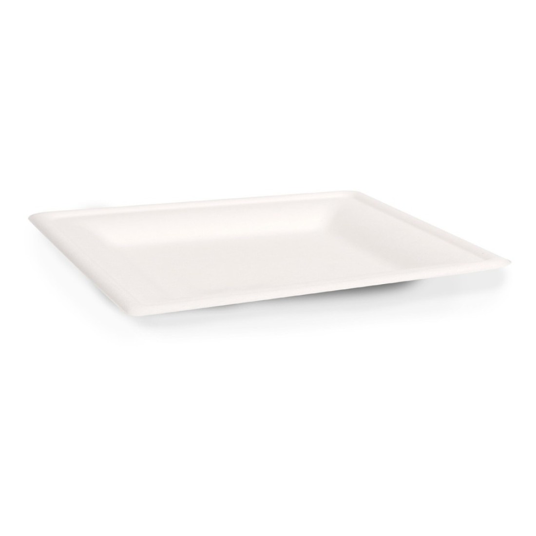 Fun Green Track Sukkar Pulp Square Plates White 10x10inch 10 PCS