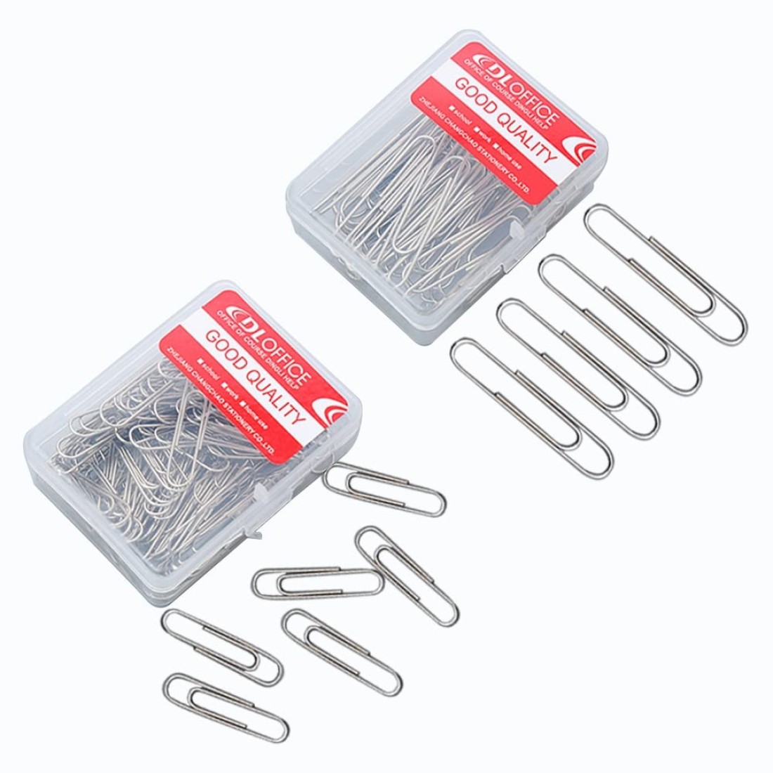 220pcs Silver Paper Clips Medium and Jumbo Size 13 inch 2 inch Office Paperclips with Storage Box in Each Size for Easy Storage