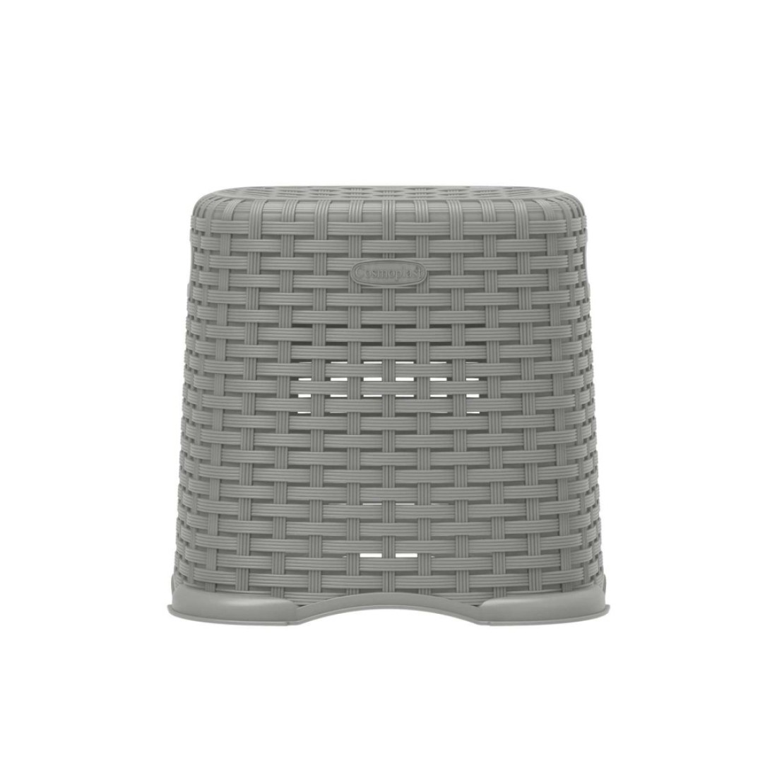 Cosmoplast Rattan Step Stool Grey 28cm