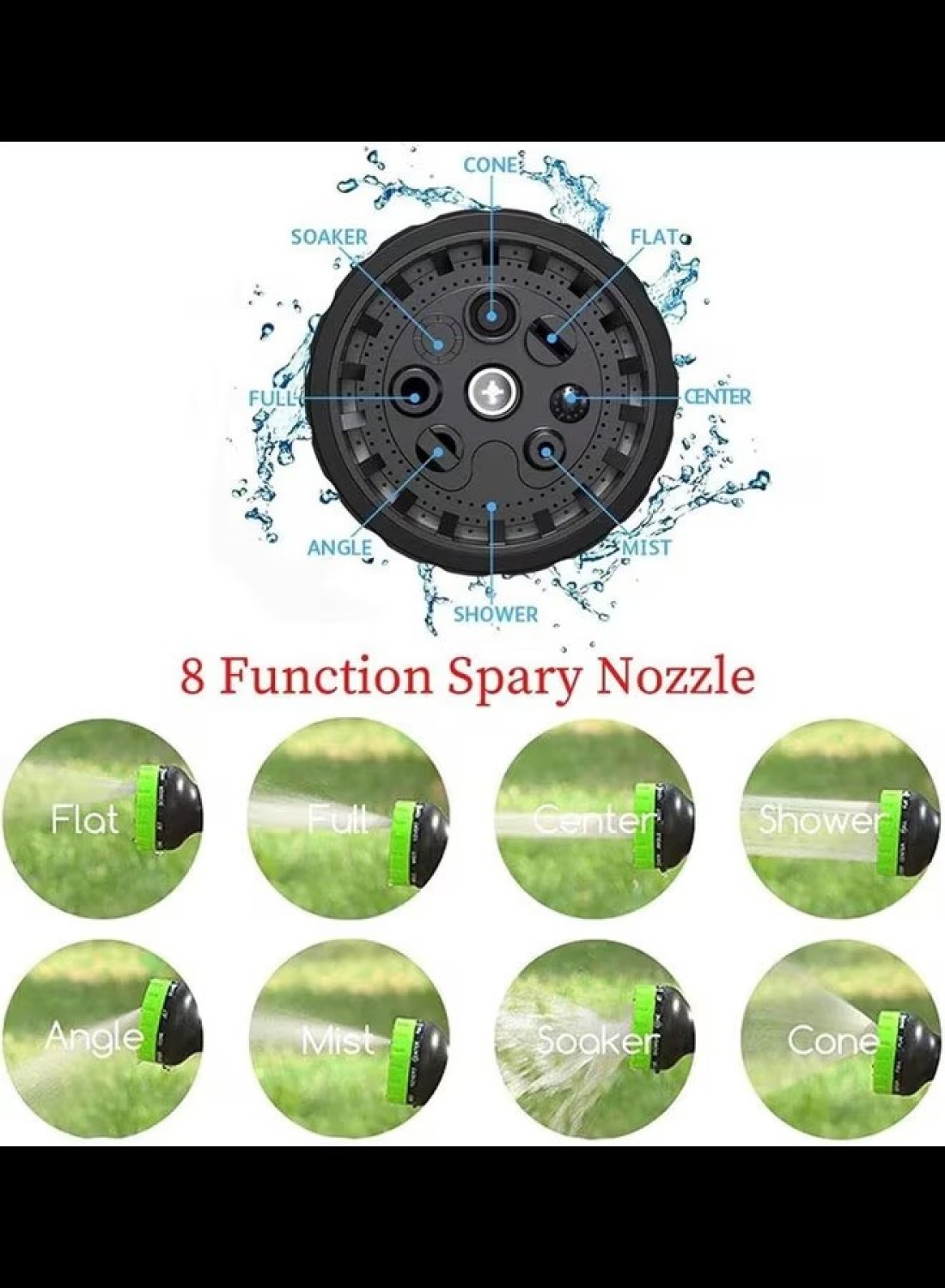 Garden Hoses Garden Hose Retractable Flexible Hose Hose Plastic Hose with Watering Car Wash hosing Pipe (Green 150ft)