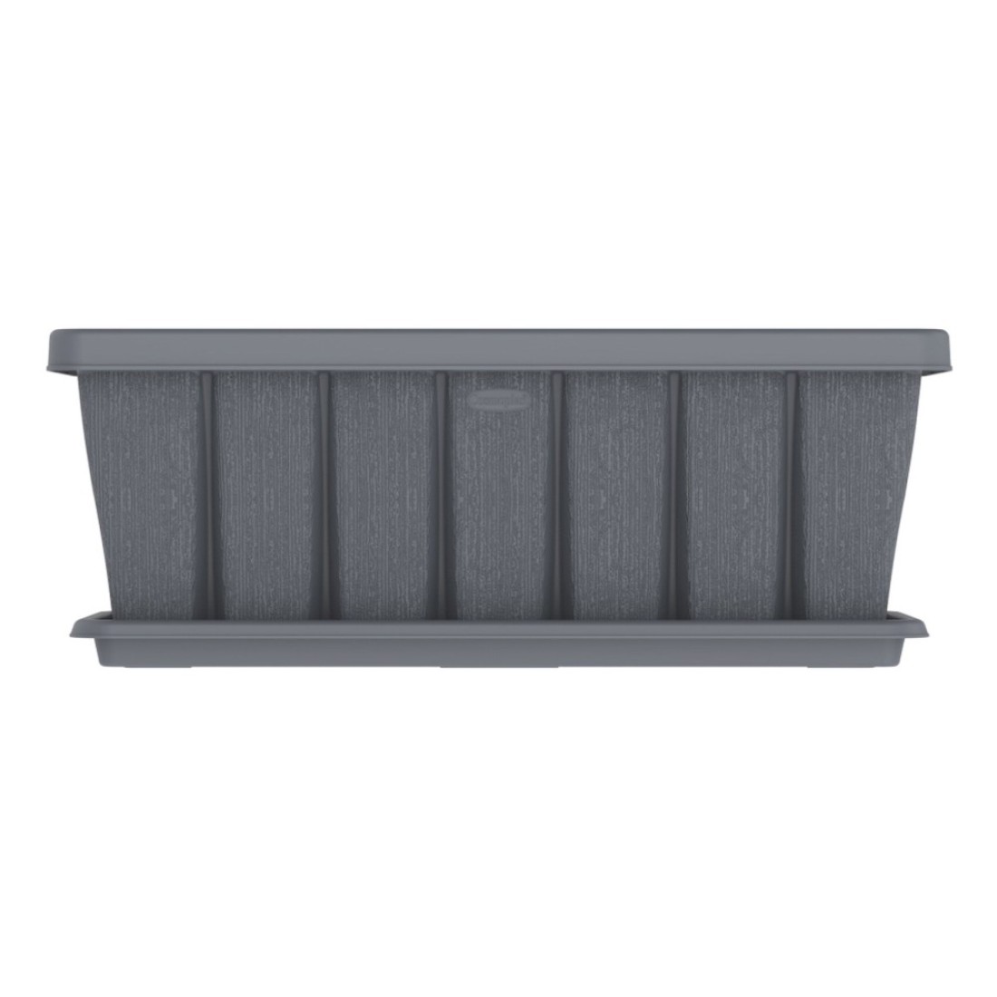 Cosmoplast Cedargrain Rectangular Planter With Tray Grey 30inch