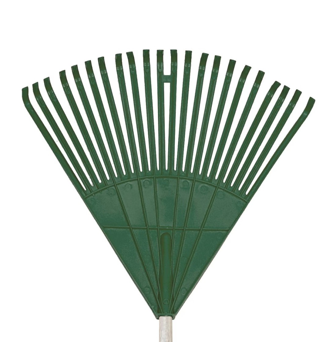 Egardenkart Store Garden Leaf Rake Pvc/Wooden Handle 22 Teeth (Green)