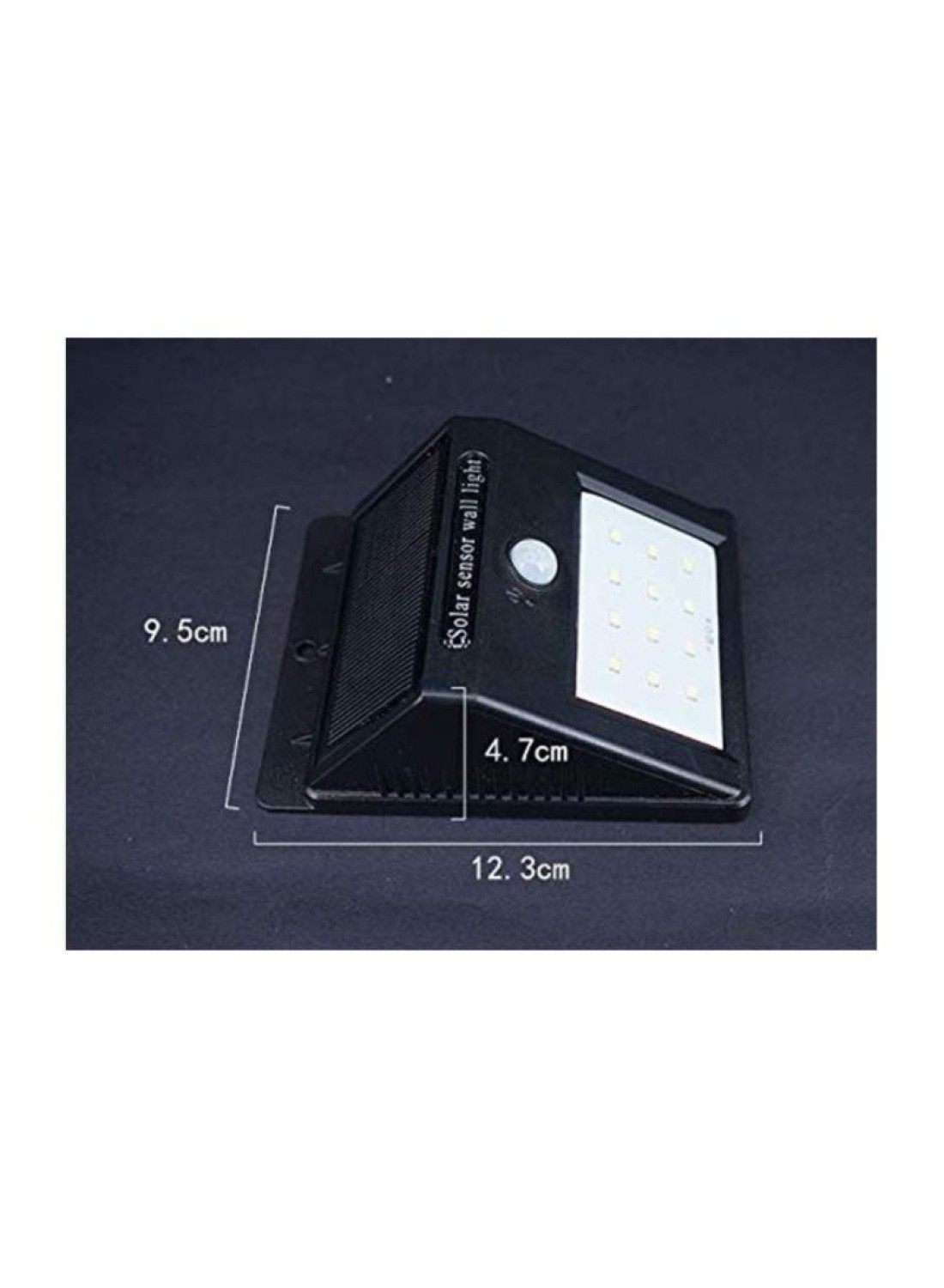 Generic - LED Solar Sensor Wall Light Black