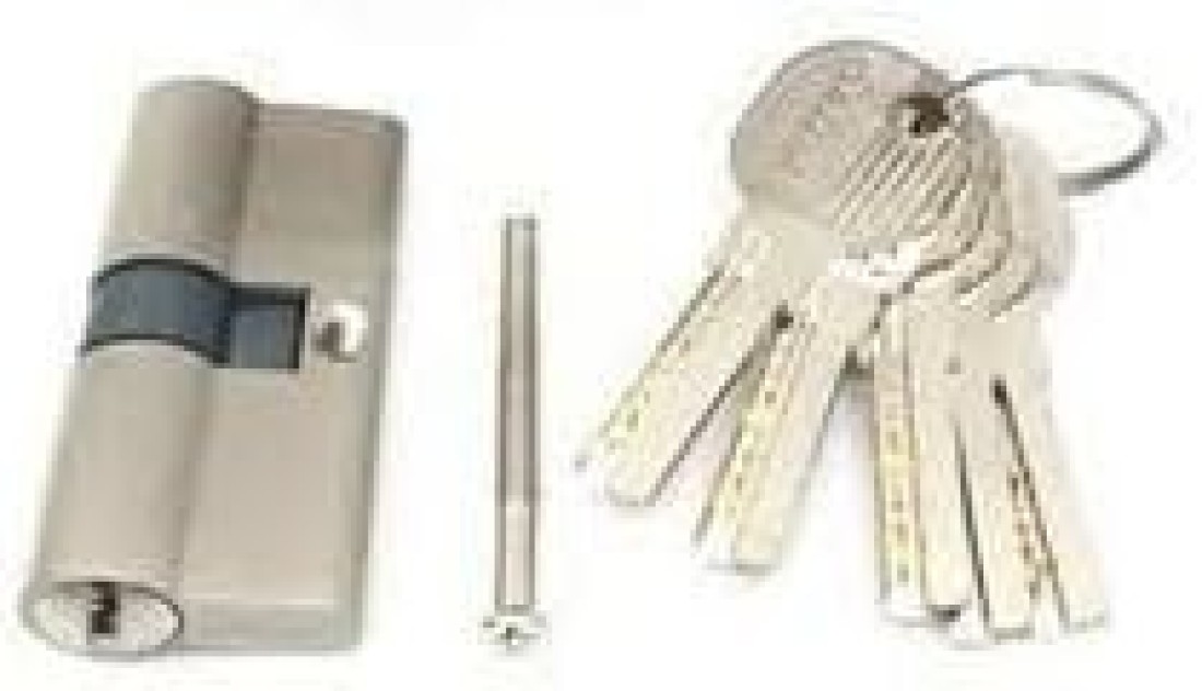 ABBASALI Door Lock Cylinder 70mm (35-35) with 5 Computer Keys (PACK OF 2PCS)