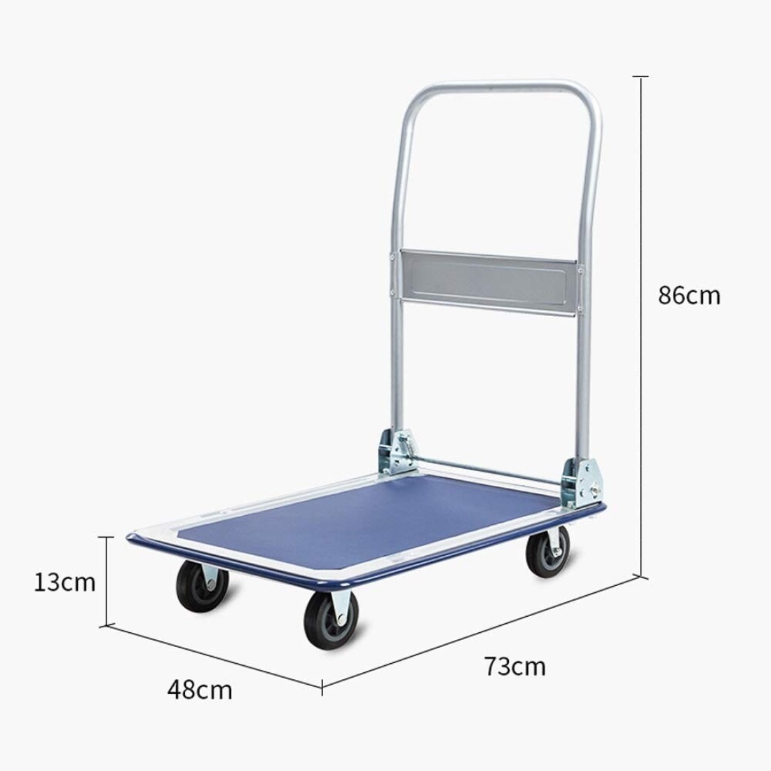 Showay Heavy Duty Folding Trolley Cart 150Kg Platform Flat Hand Barrow Sack Warehouse Folding Platform Trolley