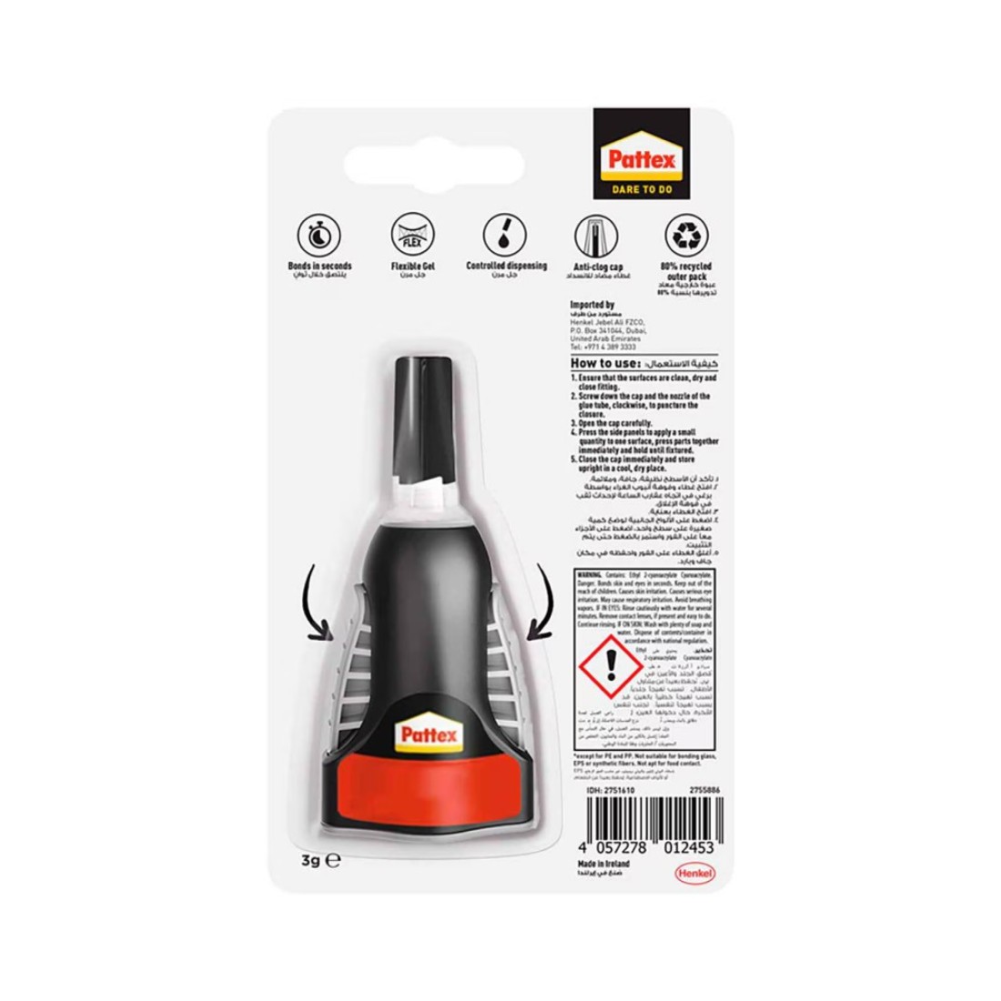 Pattex Super Glue Clear 3g