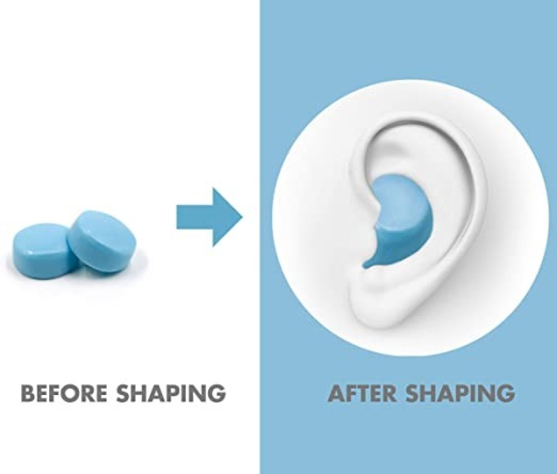 HASPRO [6-Pair Pack] Soft Silicone Earplugs for Sleeping, Swimming &amp; Bathing, Anti-Snoring, Noise Cancelling Reusable Earplugs. Adults &amp; Children (Blue)