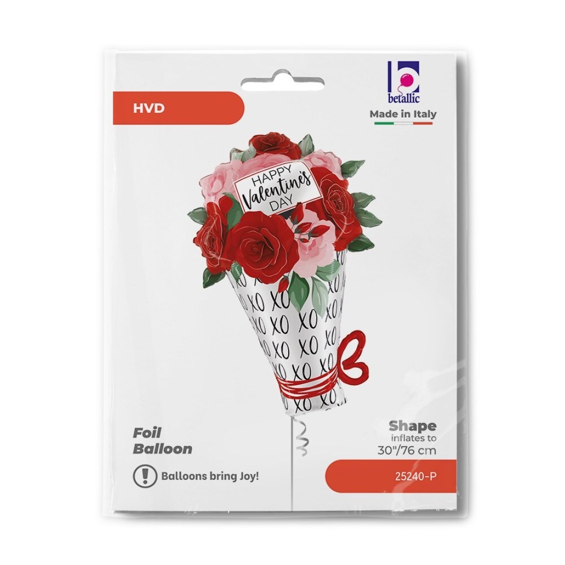 30&quot; Satin Valentine Rose Bouquet Foil Balloon