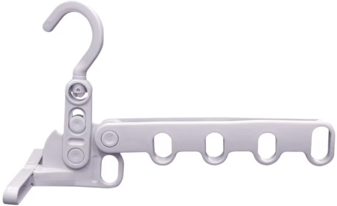 Aiwanto 5 Hole Folding Hanger Storage Wall Mounted Drying Clothes Rack Outdoor Cloth Storage Rack