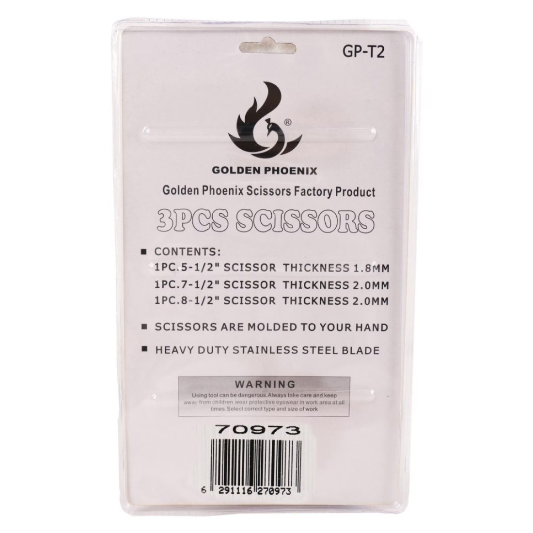 Golden Phoenix Fashion Scissors 5.5inch 7.5inch and 8.5inch 3 PCS