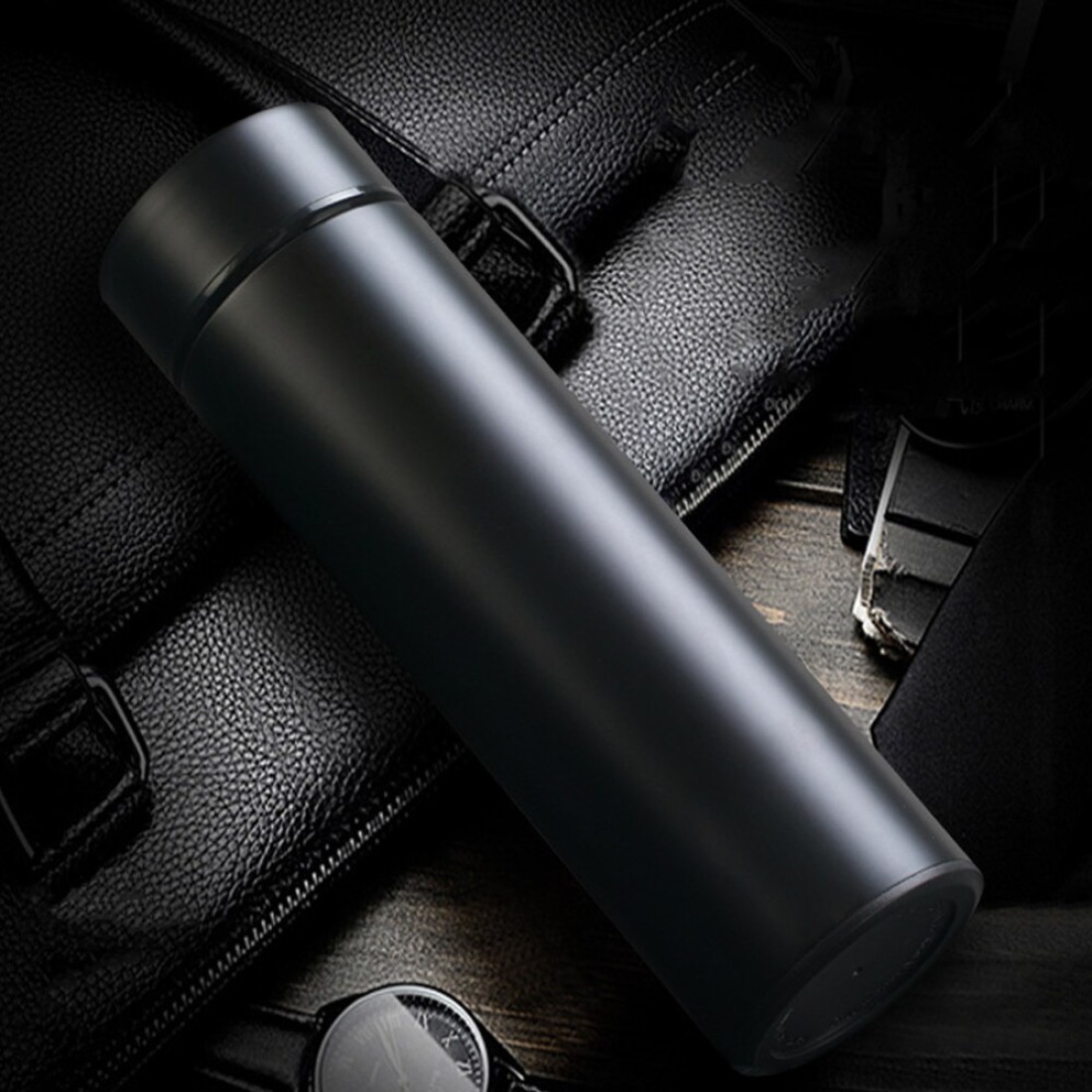 Generic-500ml Vacuum Thermos LED Temperature Display Water Bottle Stainless Steel Double Wall Insulated Cup Intelligent Travel Thermos Cup Coffee Mugs