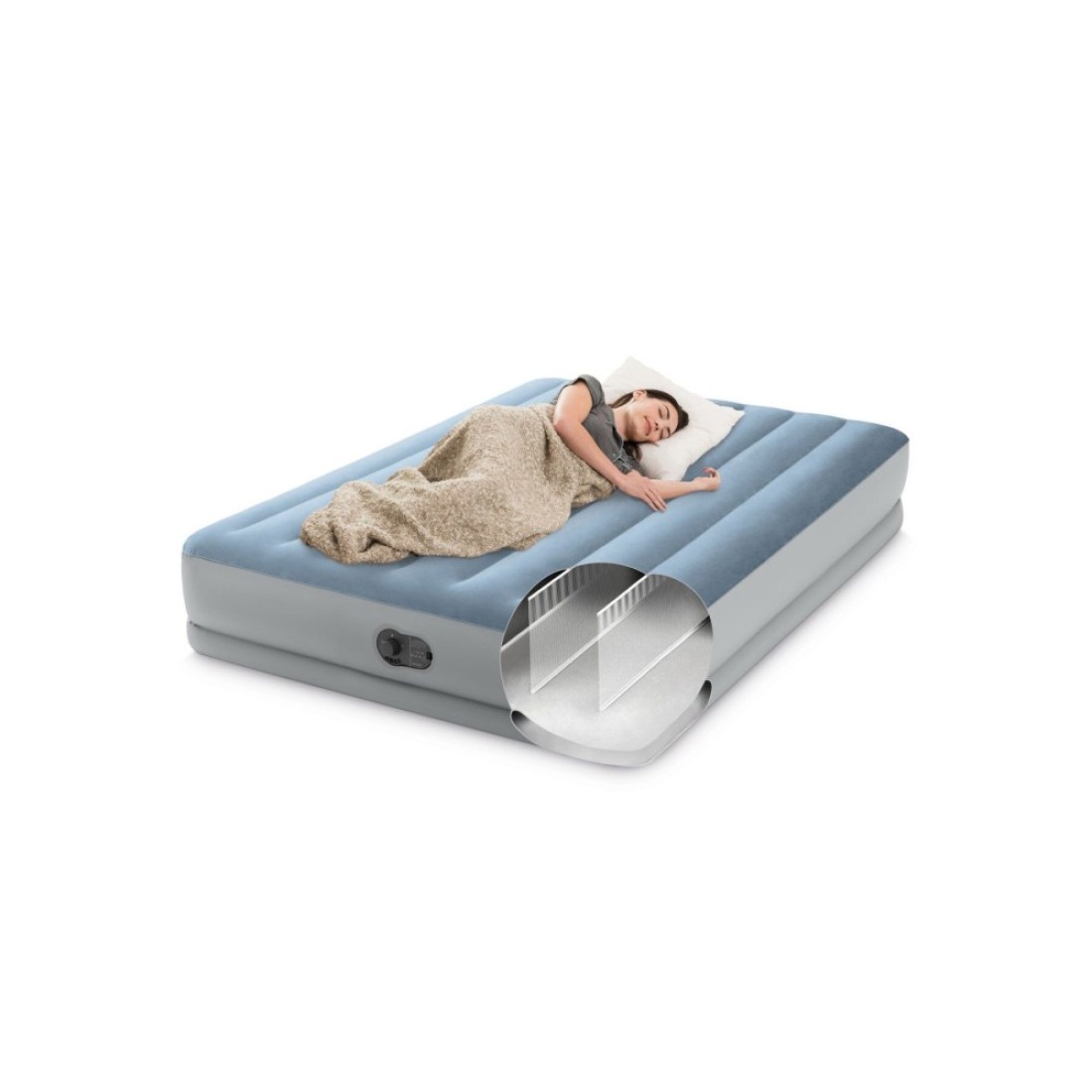 Queen Dura-Beam Comfort Airbed W/Fastfill USB Pump 152x203x36cm