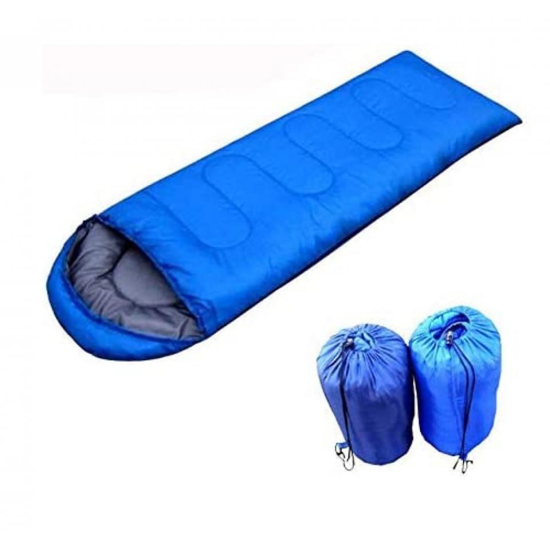 Jannah Outdoor Camping Summer Sleeping Bag 200g Envelope Hooded Sleeping Bag (Blue)