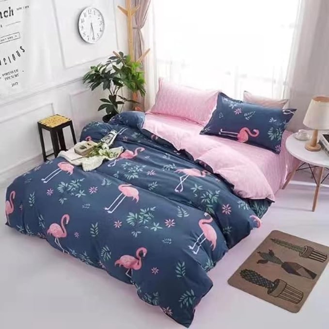 GOLDEN HOME 6-Piece King Size Duvet Cover Set, 1 Duvet Cover + 1 Fitted Sheet + 4 Pillow Cases, Microfibre, Muesli
