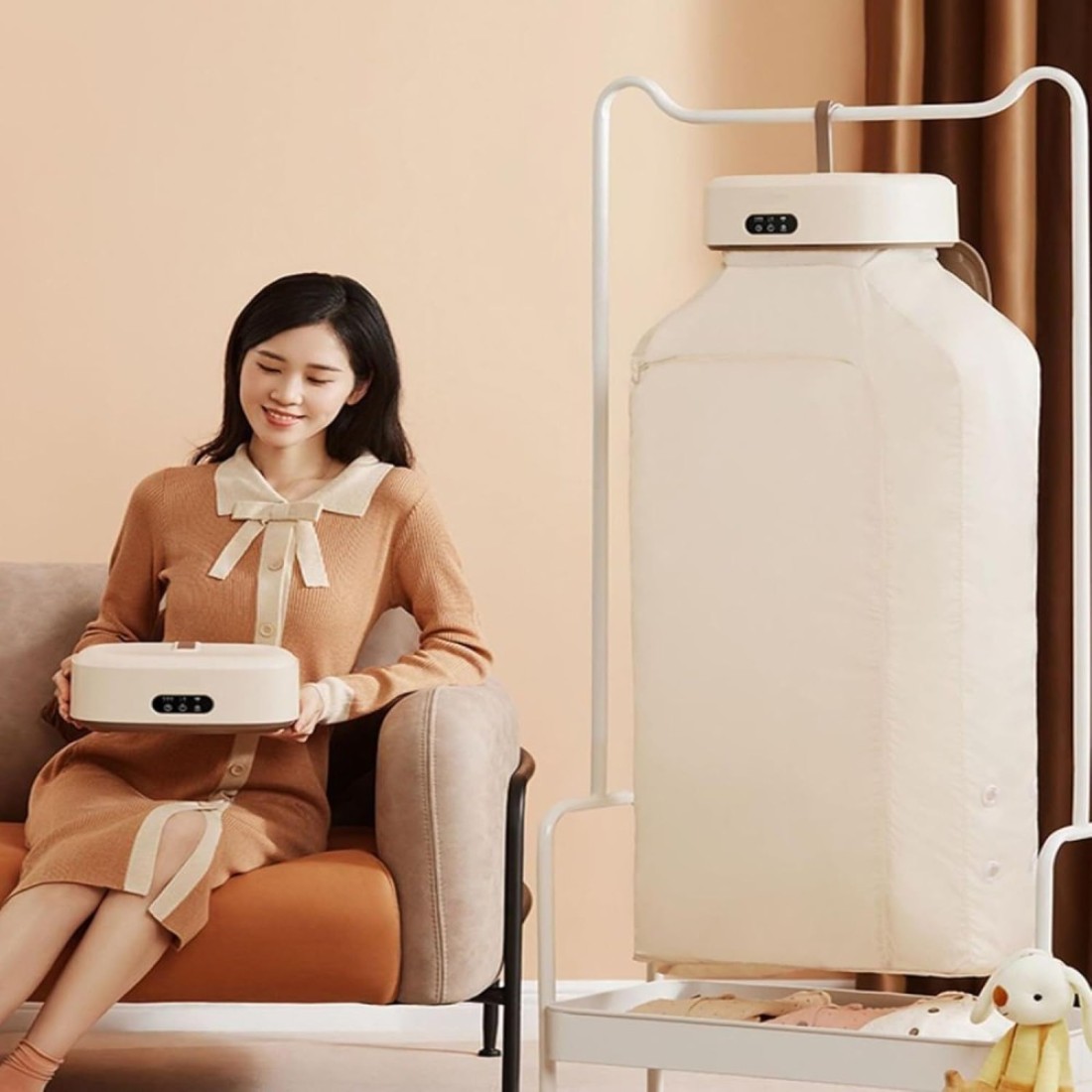 Foldable Clothes Dryer Timing Electric Drying Machine UV Sterilization
