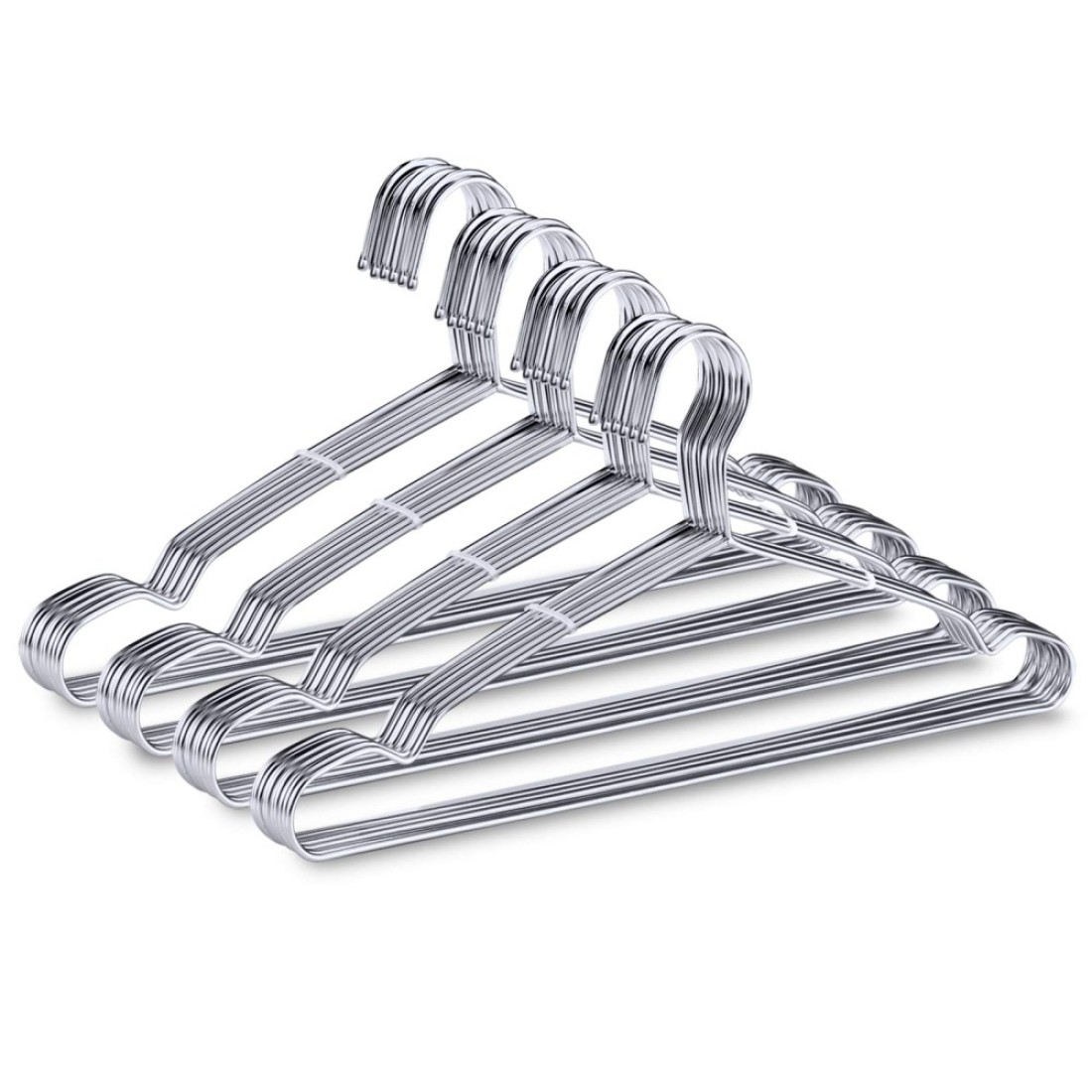 FSUTEG Coat Hangers 40 Pack Wire Hangers Stainless Steel Metal Hangers Heavy Duty Hangers Ultra Thin Clothes Hangers 165in