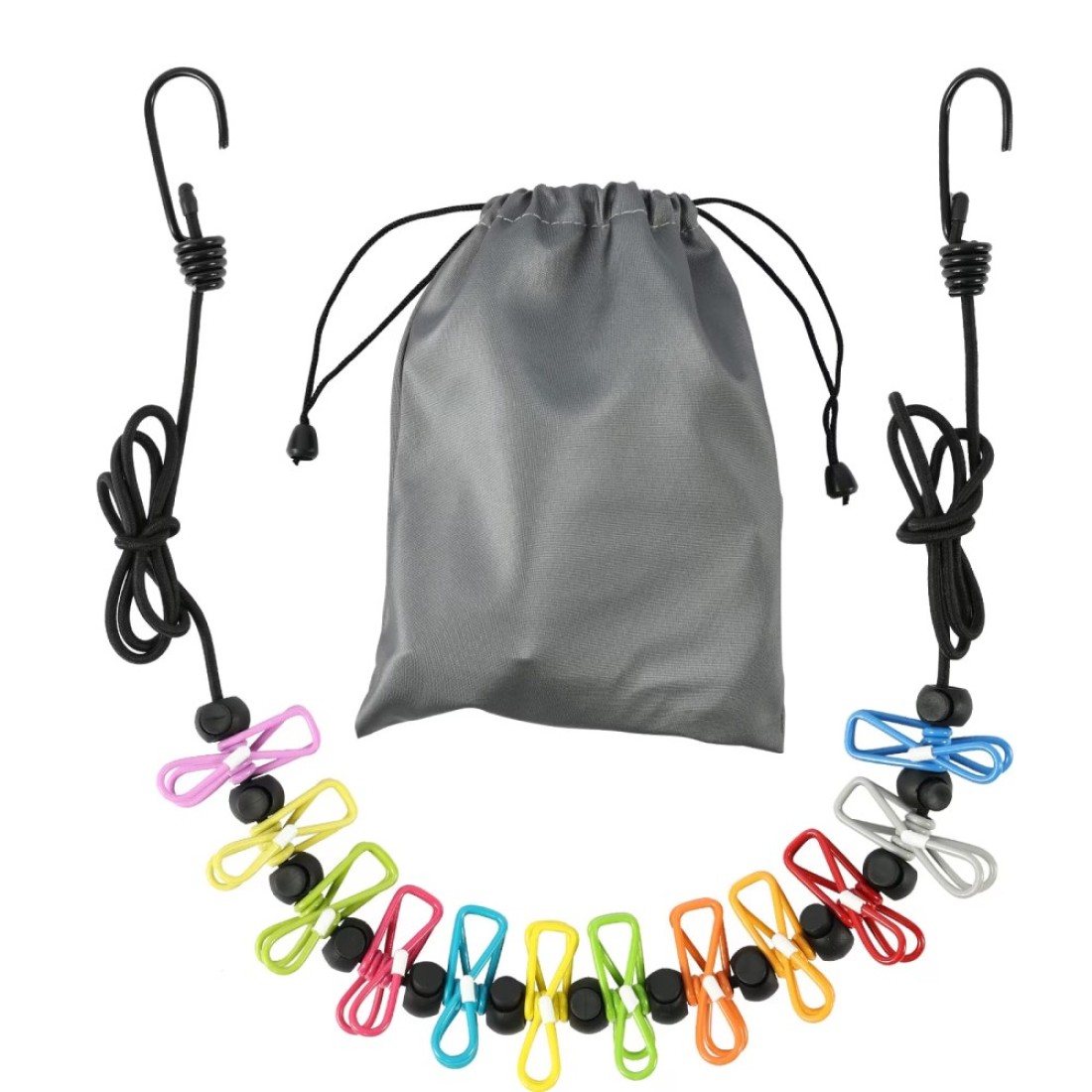 Retractable Portable Clothesline for TravelClothing line with 12 Clothes Clips for Indoor Laundry Drying lineOutdoor Camping Accessories
