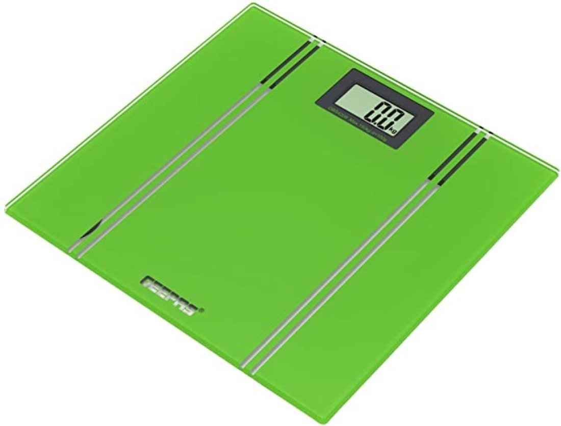 Geepas Digital Personal Scales - Easy Read Display, Large Platform For More Foot Room, Step-On For Instant Weight Reading, Max Capacity 150 Kg | 6mm Tempered Glass, Auto Off &amp; Zero | 2 Years Warranty