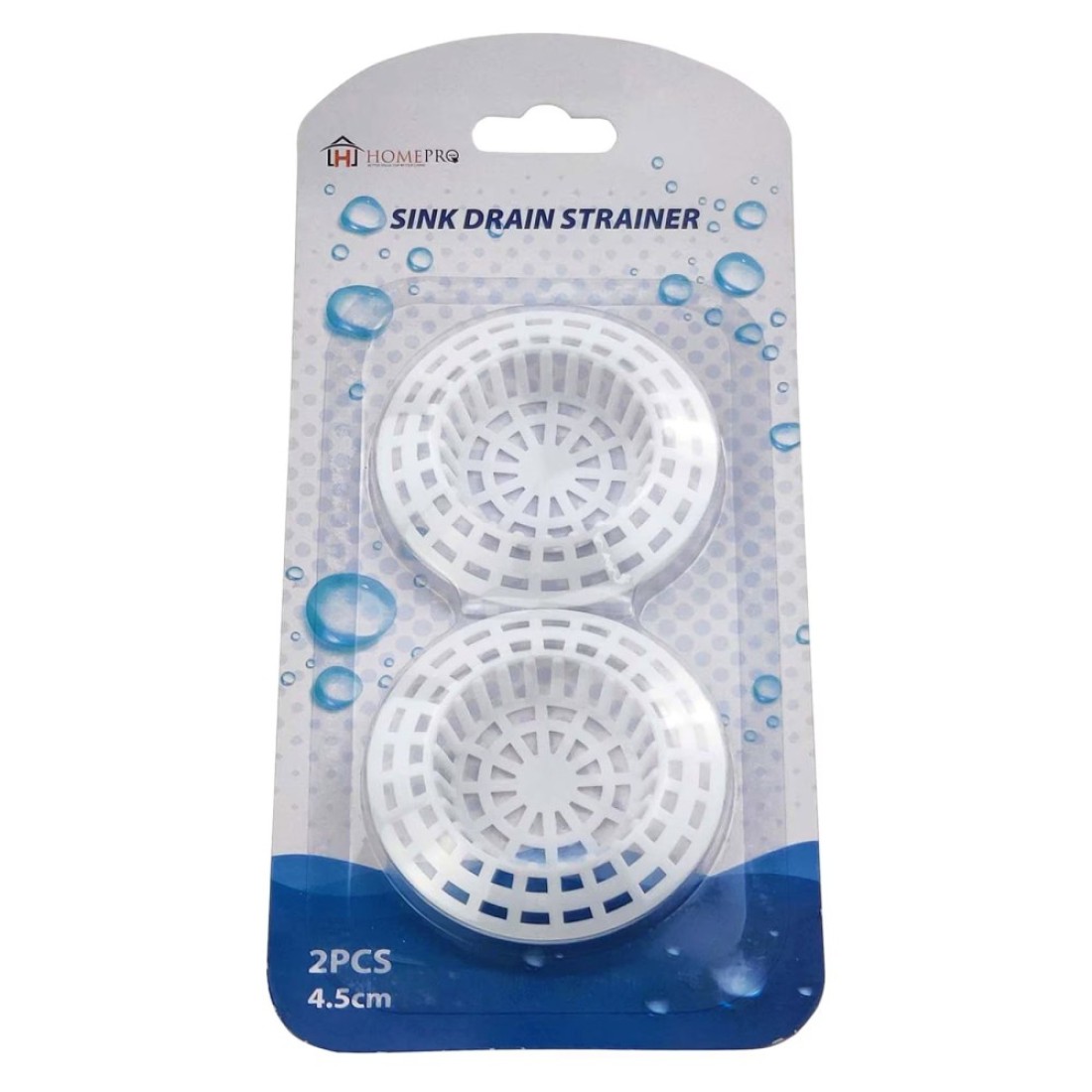 Home Pro Plastic Sink Drain Strainer White 4.5cm 2