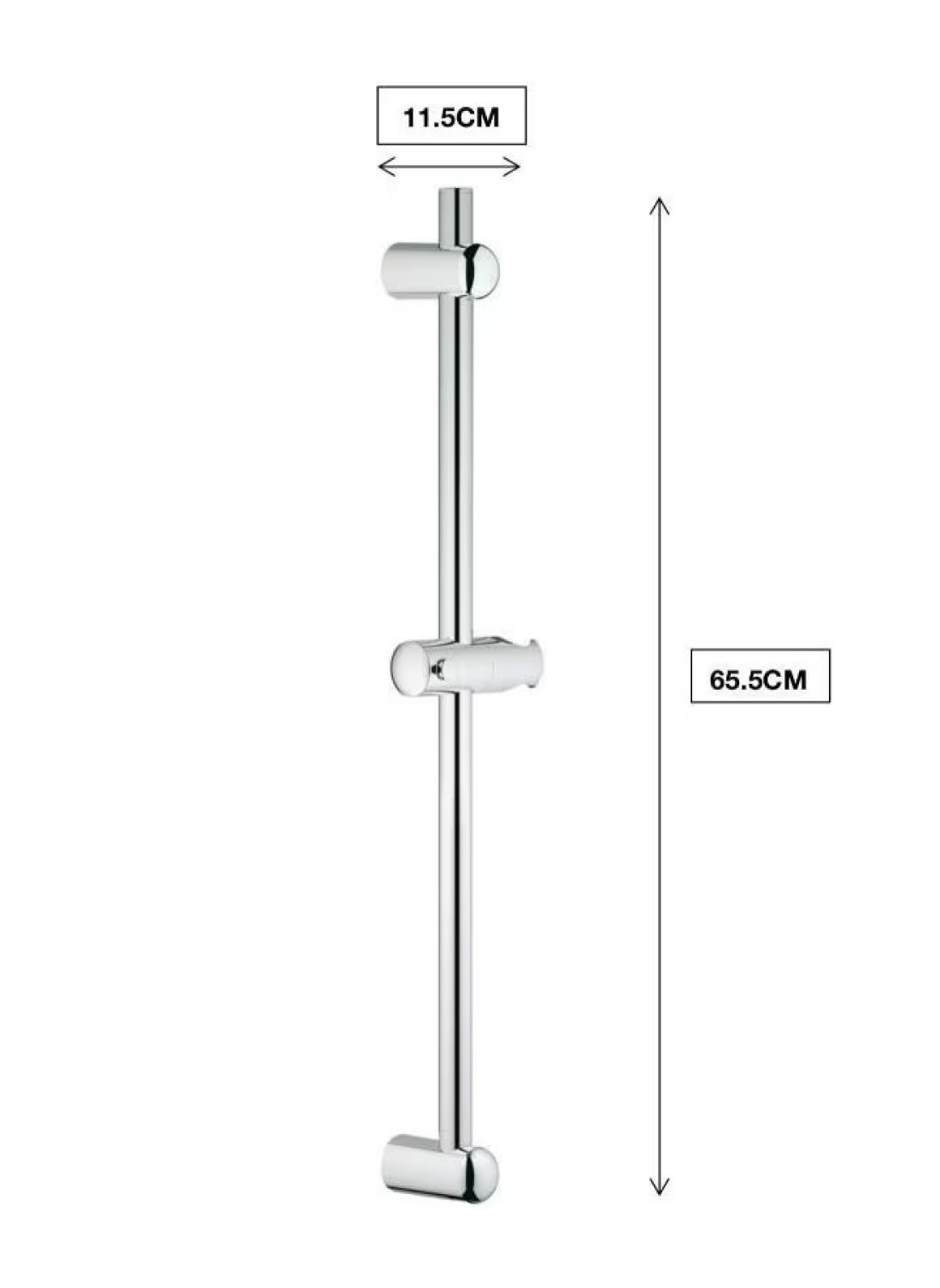 Generic Round Shaped Sliding Shower Rail Bar