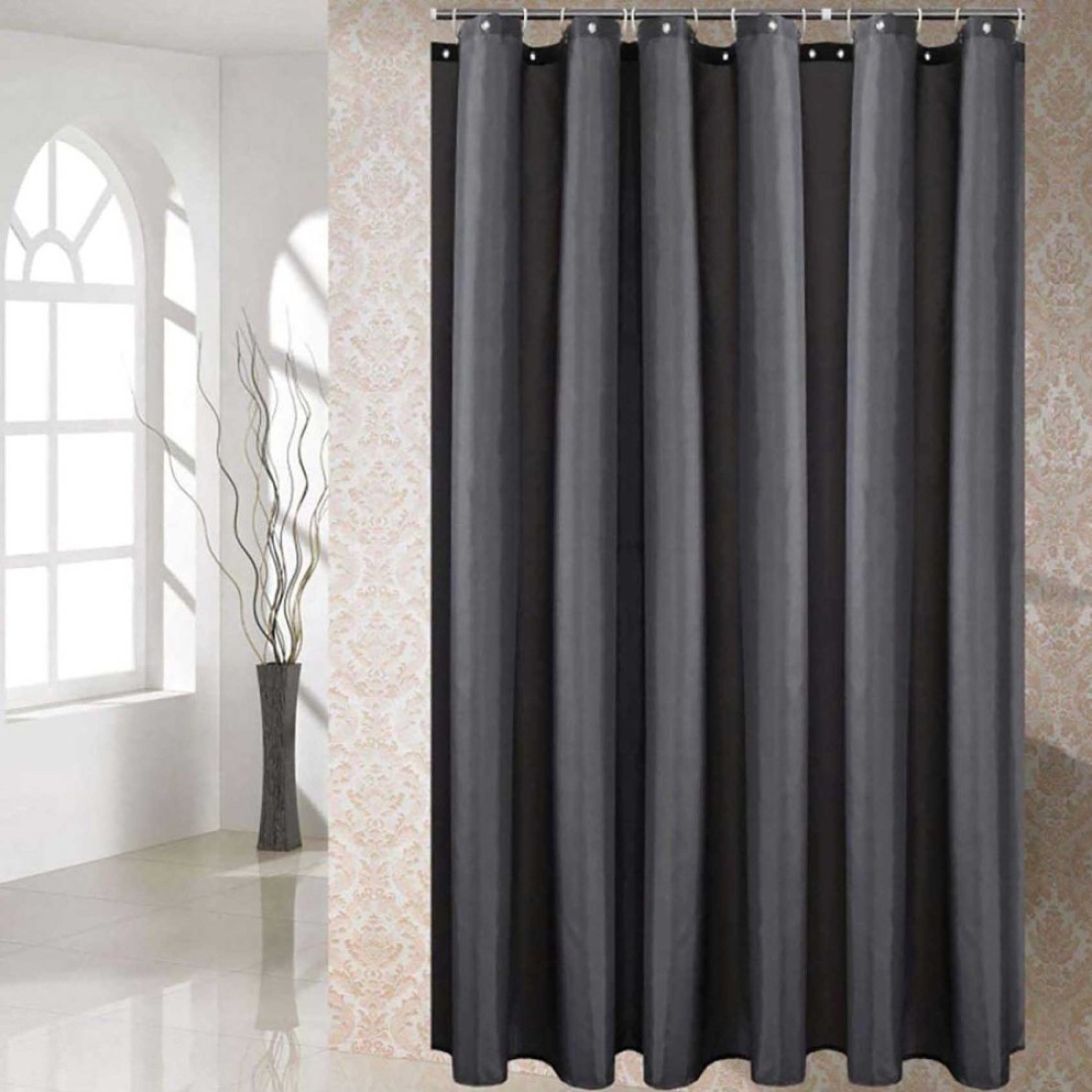 Home Pro Polyester Shower Curtain Grey 180x180cm