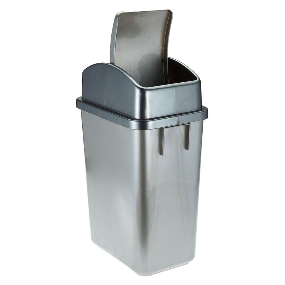Lion Star Quadra Waste Bin With Swing Lid Grey 20L