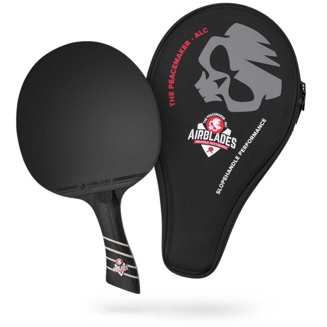AirBlades The Peace Maker ALC Professional Ping Pong Paddle Carbon Fiber Table Tennis Racket Producing Maximum Spin Control for All Levels Hard Carry Case Ergonomic Handle