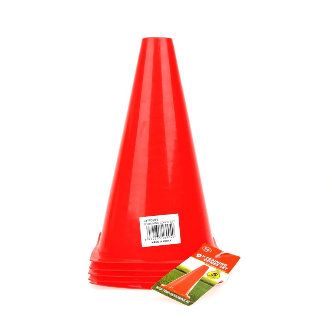 Supreme Sports Training Cones Red 9inch 5 PCS