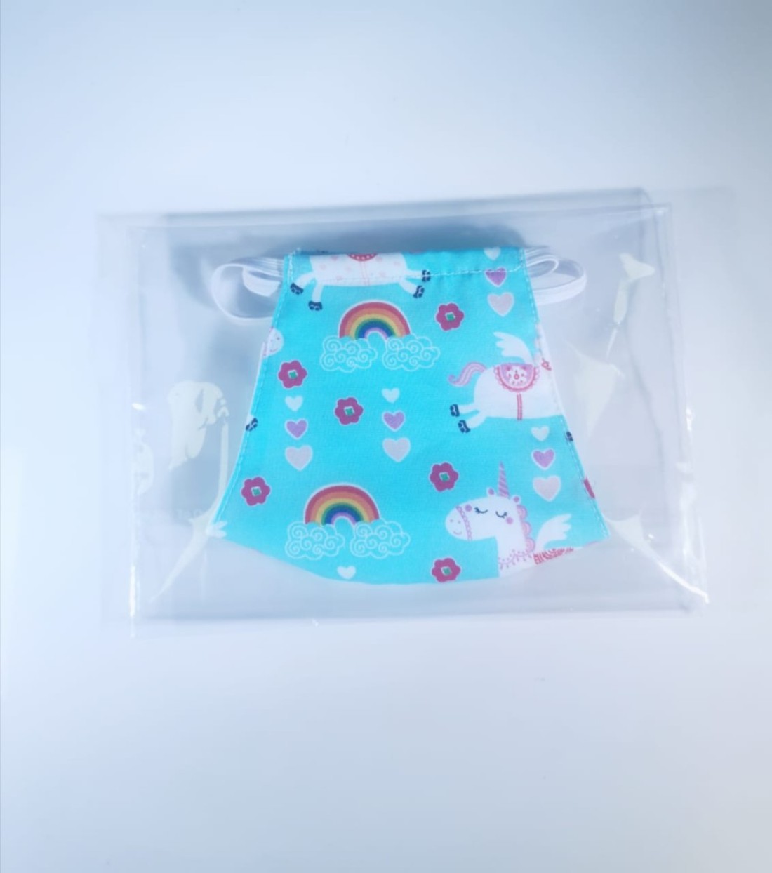 Pikkaboo Washable Mask - Unicorn Blue Love Mini Kids