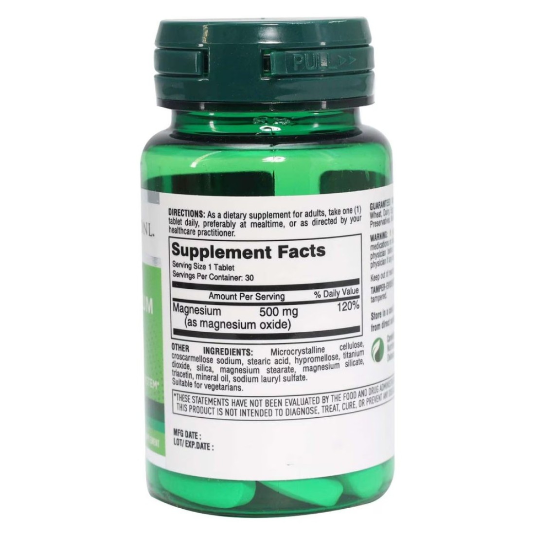 Nutritionl Magnesium 500mg Dietary Supplements 30 Tablets