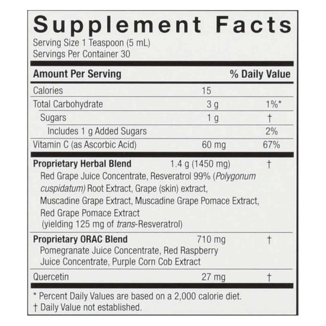 Natures AnswerAlcoholFree Resveratrol Reserve 5oz Concentrated Liquid Packed with Antioxidants Promotes Overall Wellbeing Immune System Support Single Count