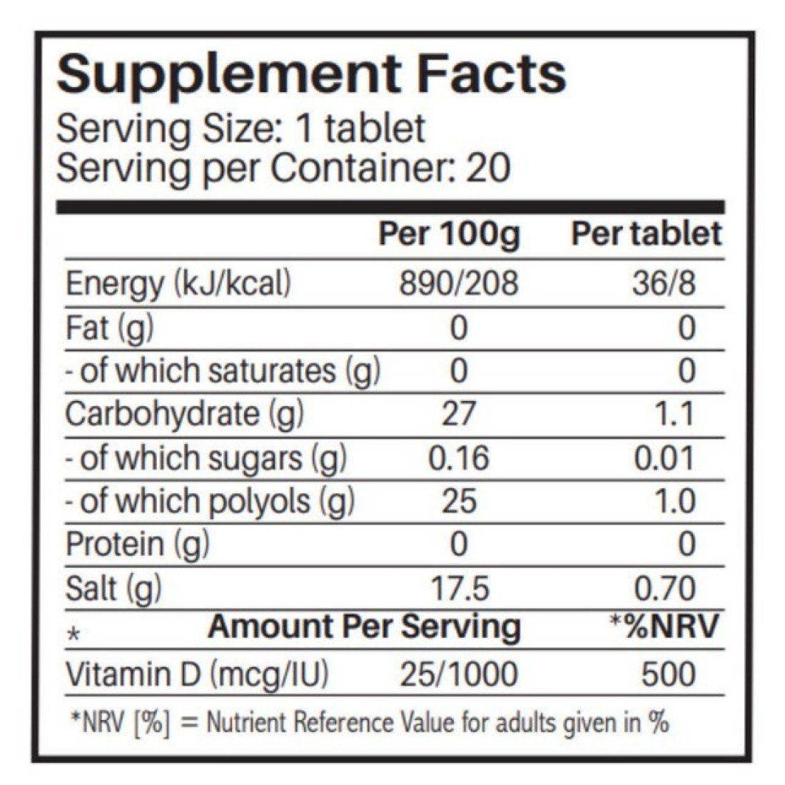 Sunshine N Vitamin D 1000 Iu Citrus Efferv 20 Tabs