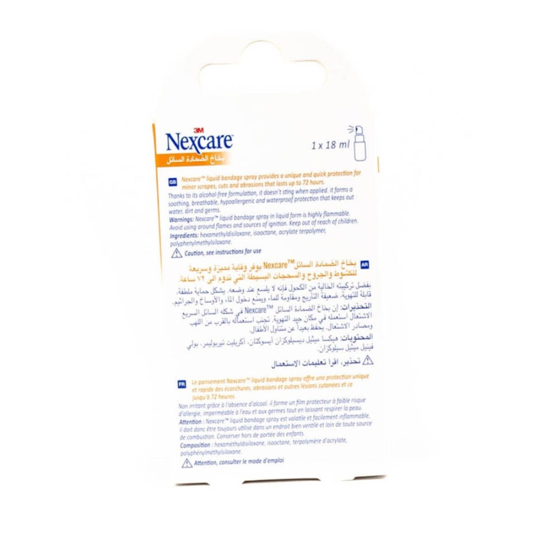 3M Nexcare Liquid Bandage Spray Clear 18ml