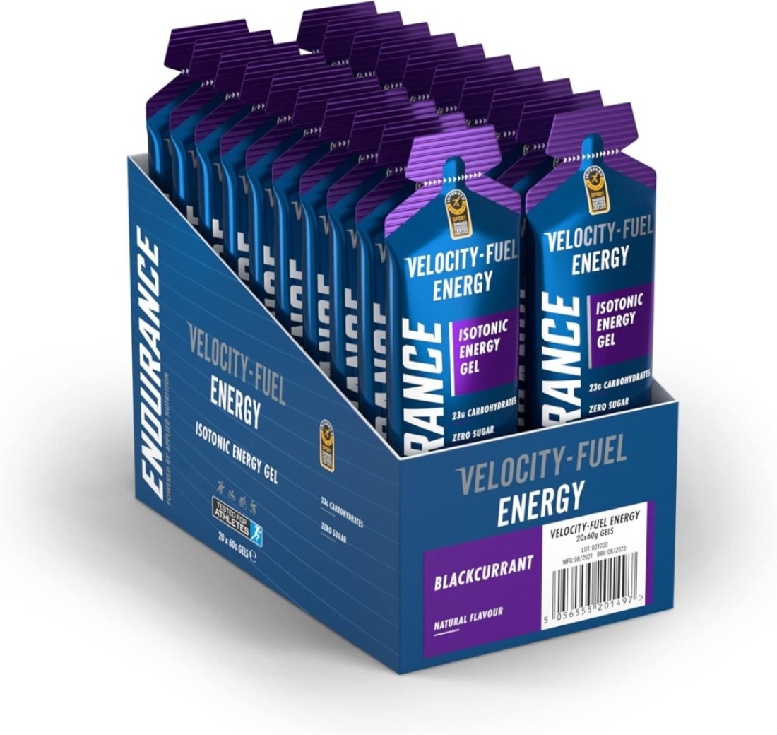 Applied Nutrition Endurance, Isotonic Energy Gel, High In Carbohydrates, Quick Energy On The Go, For Performance Sports (Pack of 20 x 60g) (Blackcurrant)