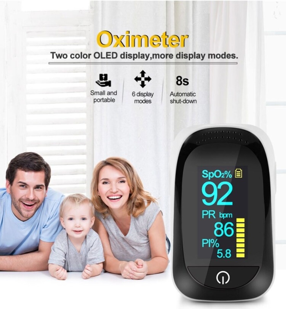 A2 Precision Medical Pulse Oximeter &ndash; Black