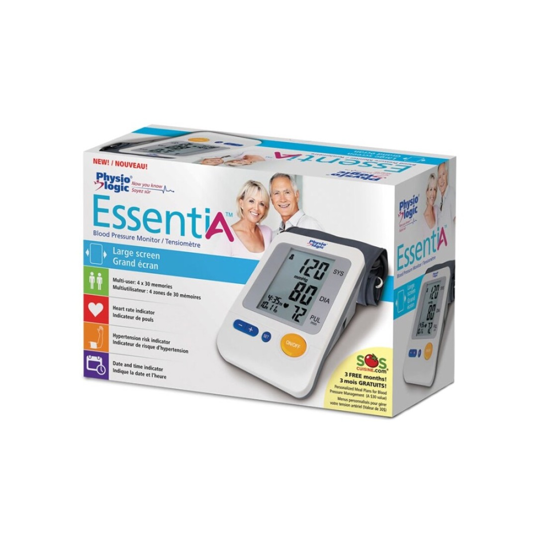 Physio Logic EssentiA Automatic Blood Pressure Monitor with Universal Arm Cuff
