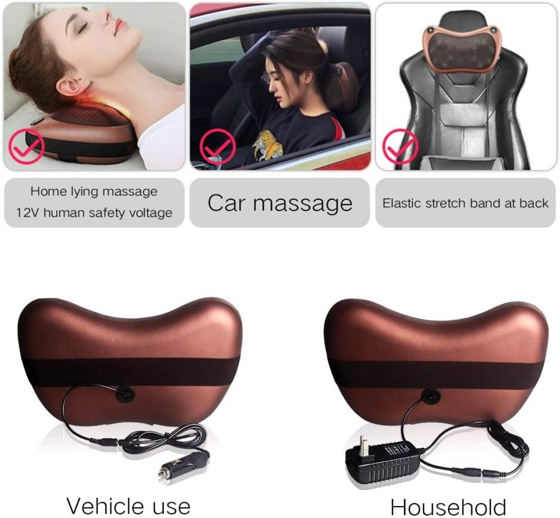 Generic Timitech Neck Back Massager Massage Pillow With Heat, Deep Tissue Kneading Massager For Shoulder, Lower Back, Leg, Foot, Muscle Pain Relief, Best Relaxation Gifts In Home Office And Car