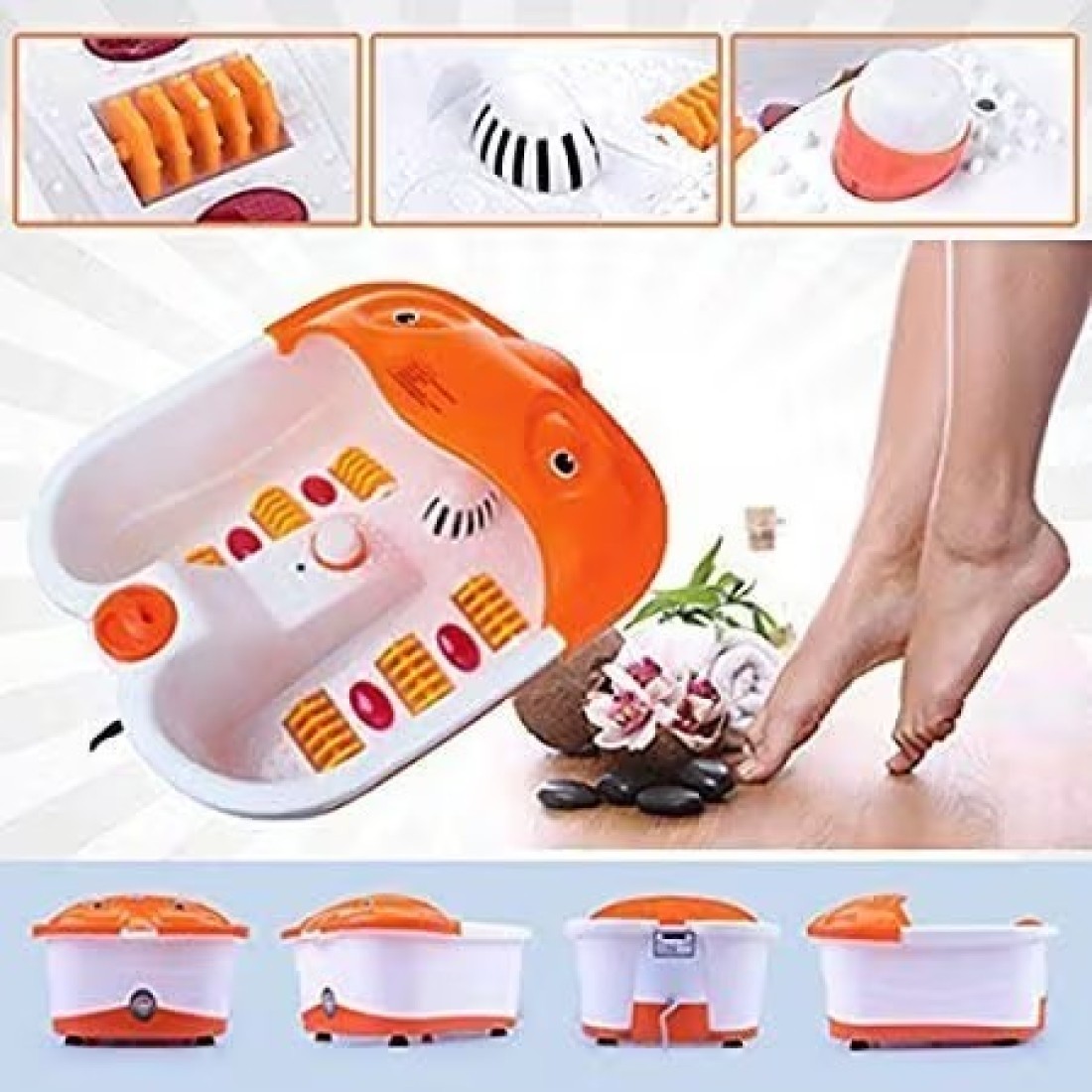 Foot Bath Spa Massager and Roller Callus Remover