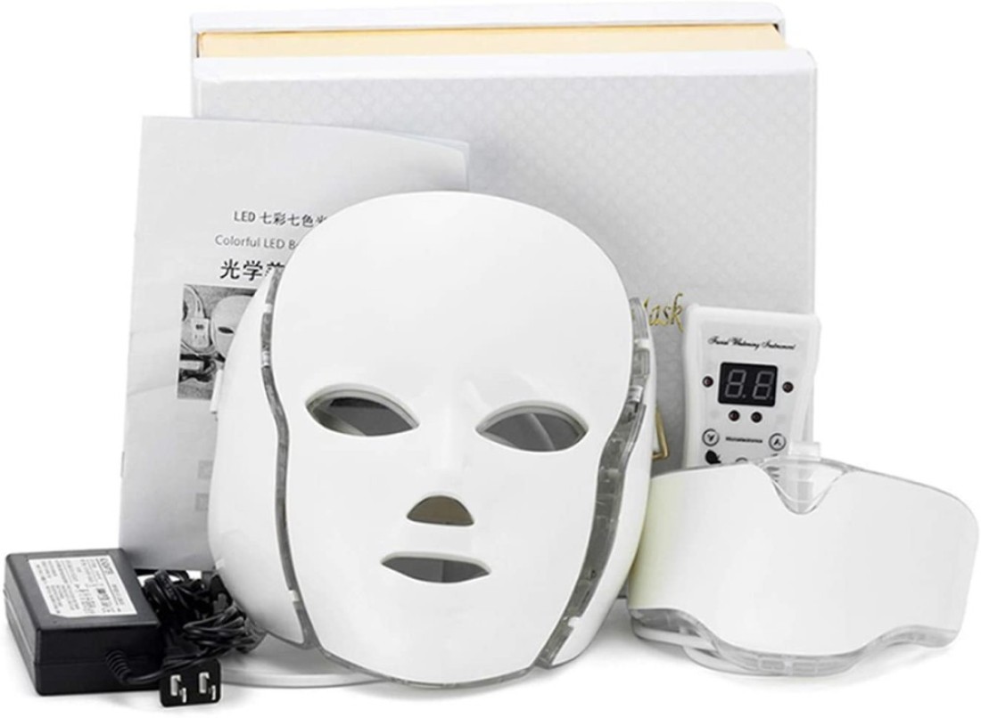 Mask LED Facial Mask 7 Colors LED Light For Anti-Aging Skin Rejuvenation Face And Neck Care Treatment Beauty Whitening Device Scarring Healthy Therapy Photon Anti Aging Wrinkles