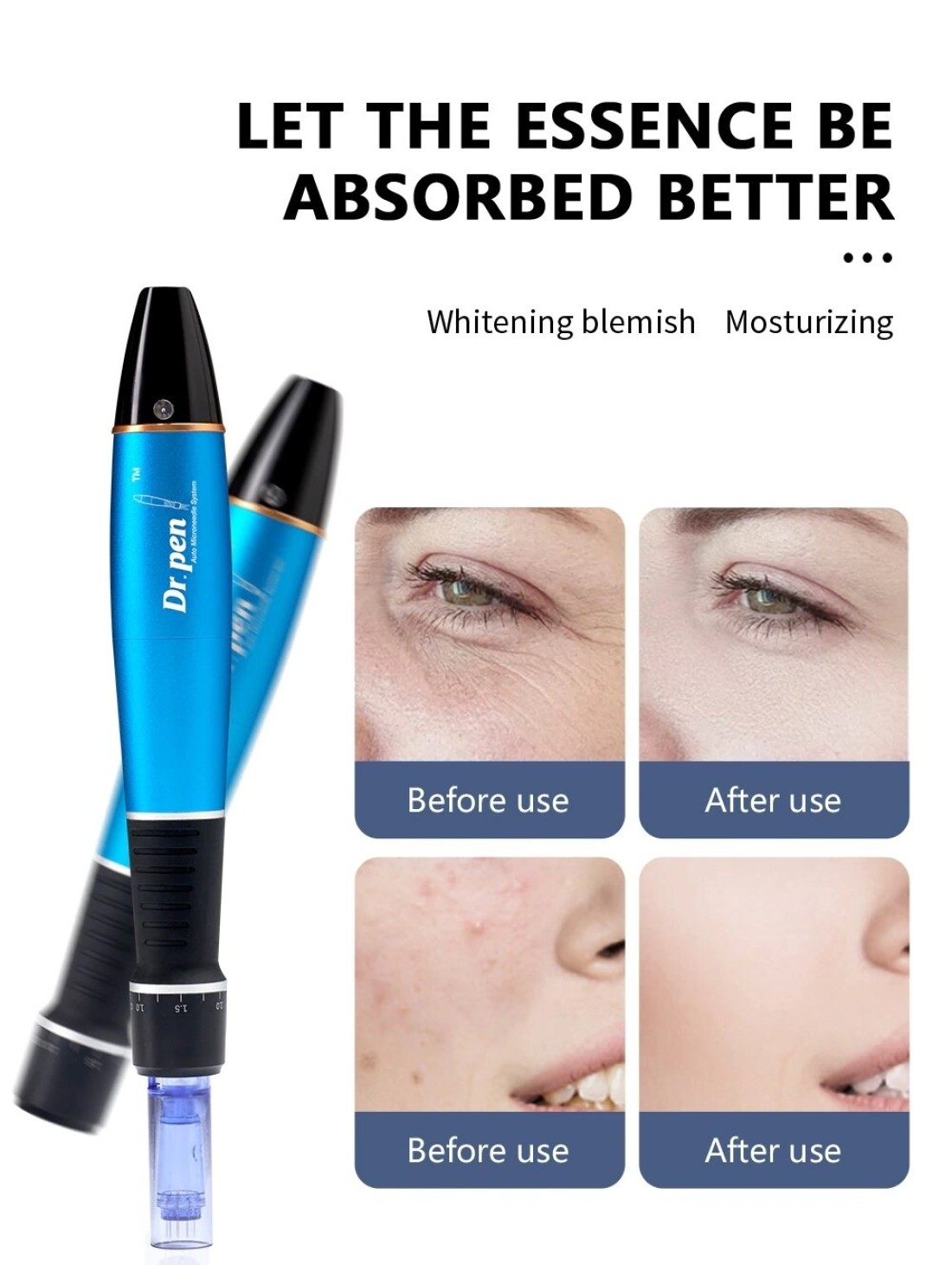 Dr Pen Ultima A1 Wireless Microneedling with 12Pcs Cartidges Kit Microneedling Derma Pen Micro Needles Pen Home Skin Care Device